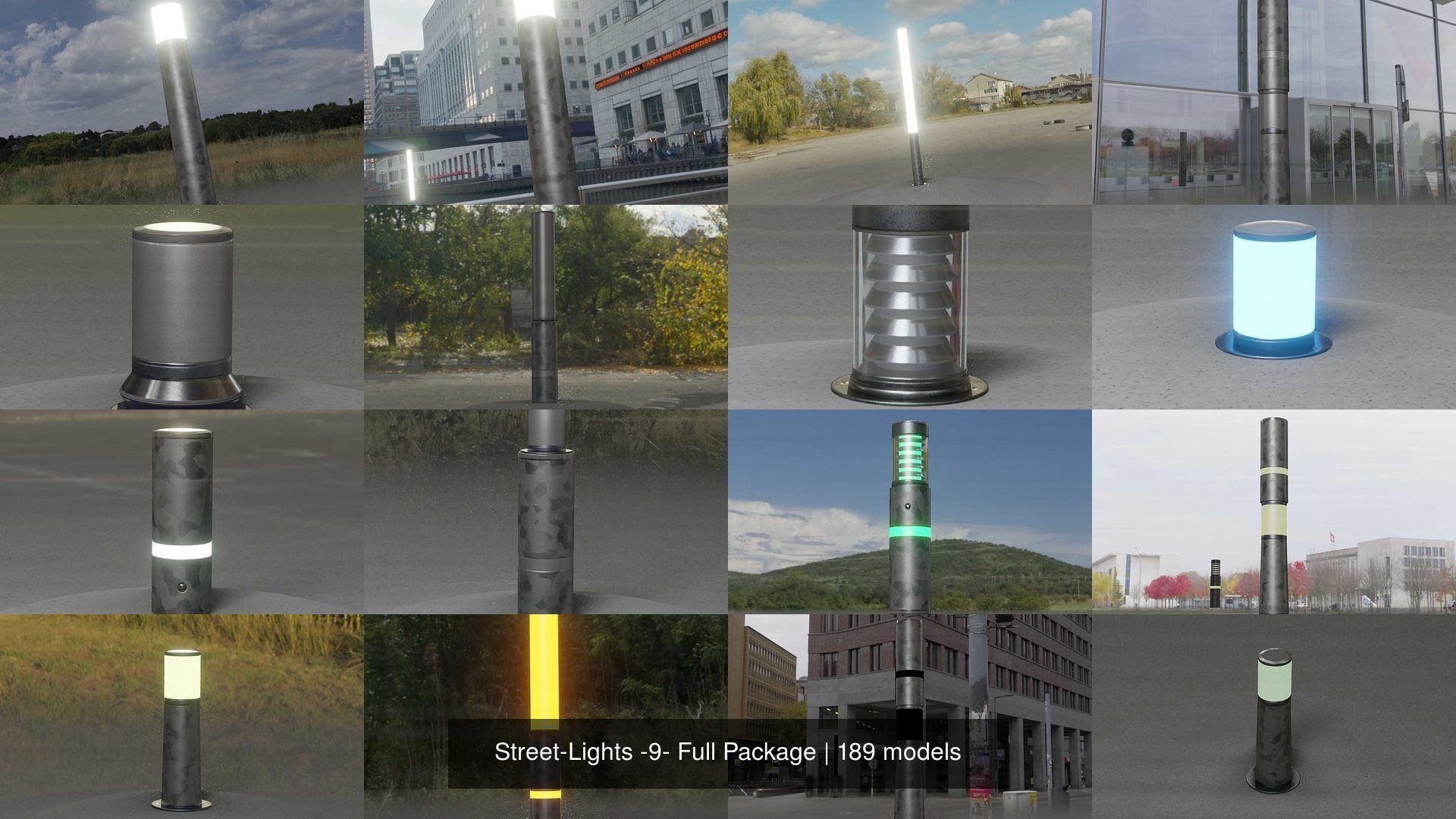 Street-Lights -9- Full Package 3D Model Collection_10