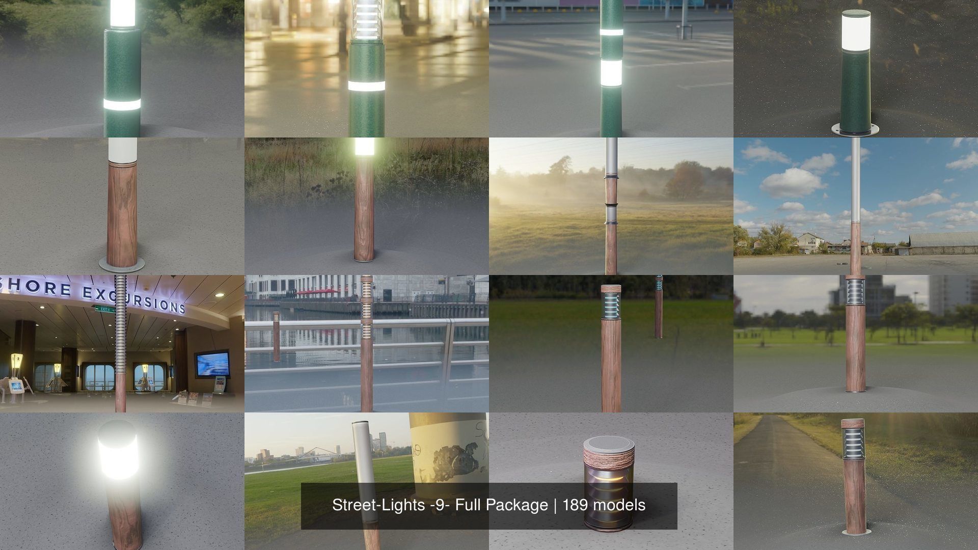 Street-Lights -9- Full Package 3D Model Collection_7