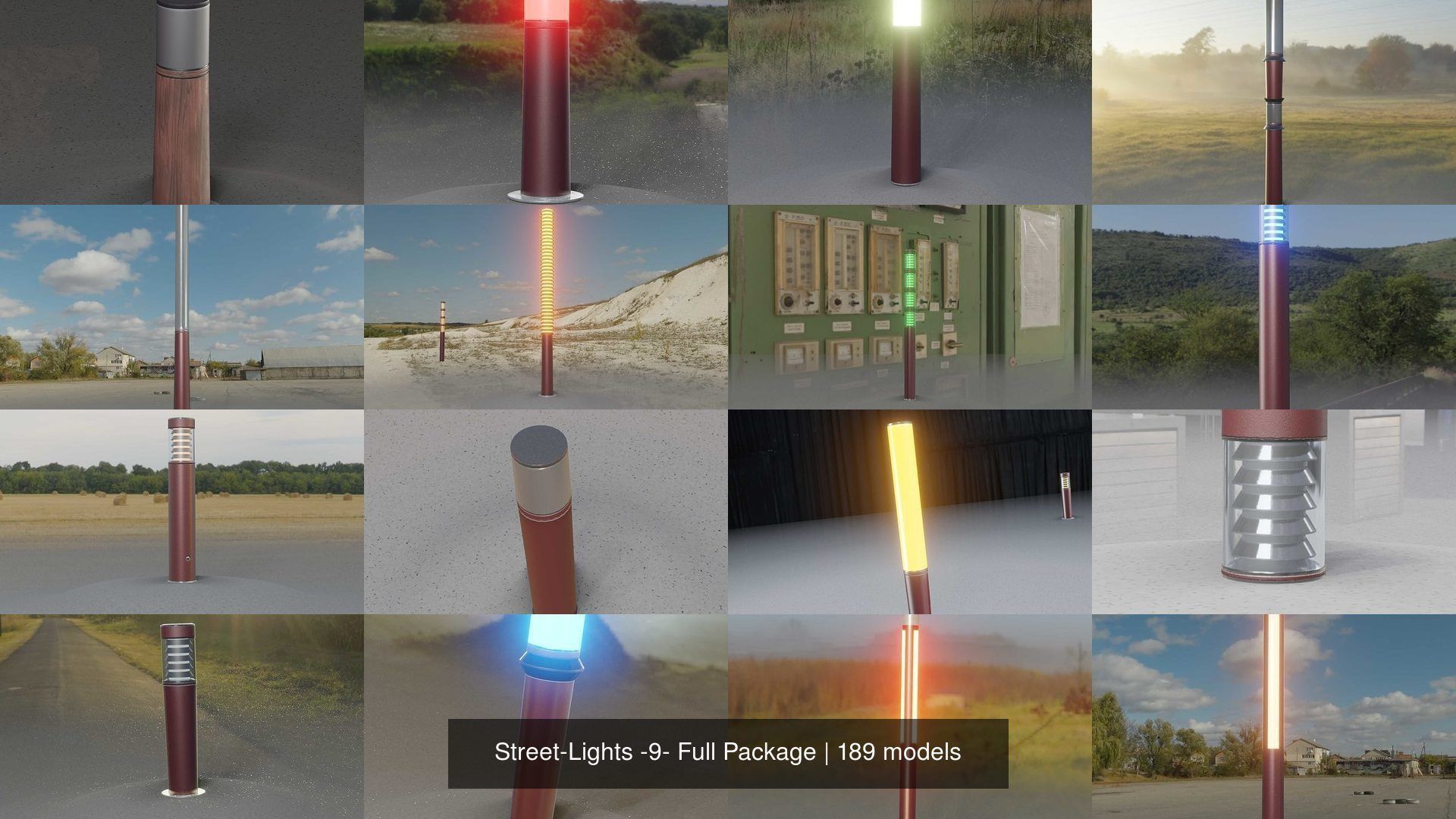 Street-Lights -9- Full Package 3D Model Collection_2