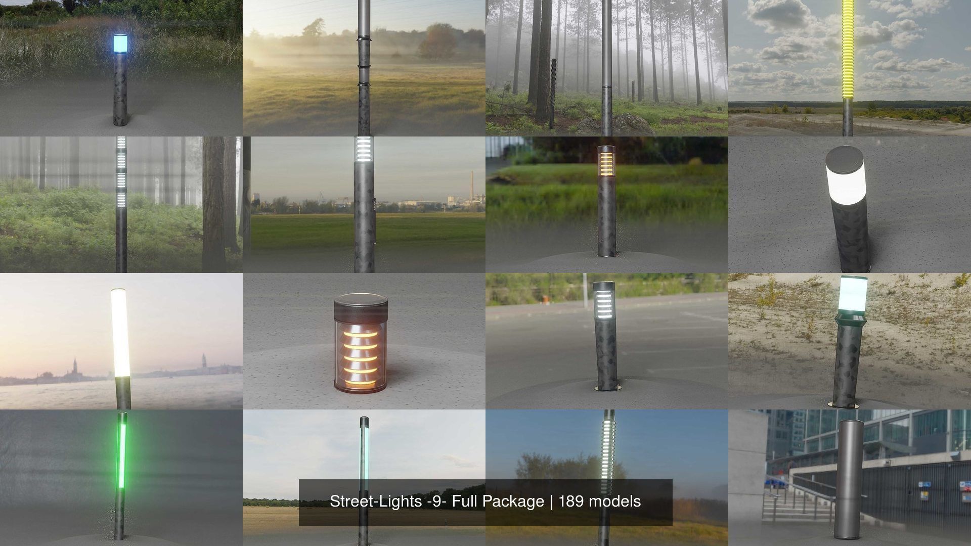 Street-Lights -9- Full Package 3D Model Collection_11