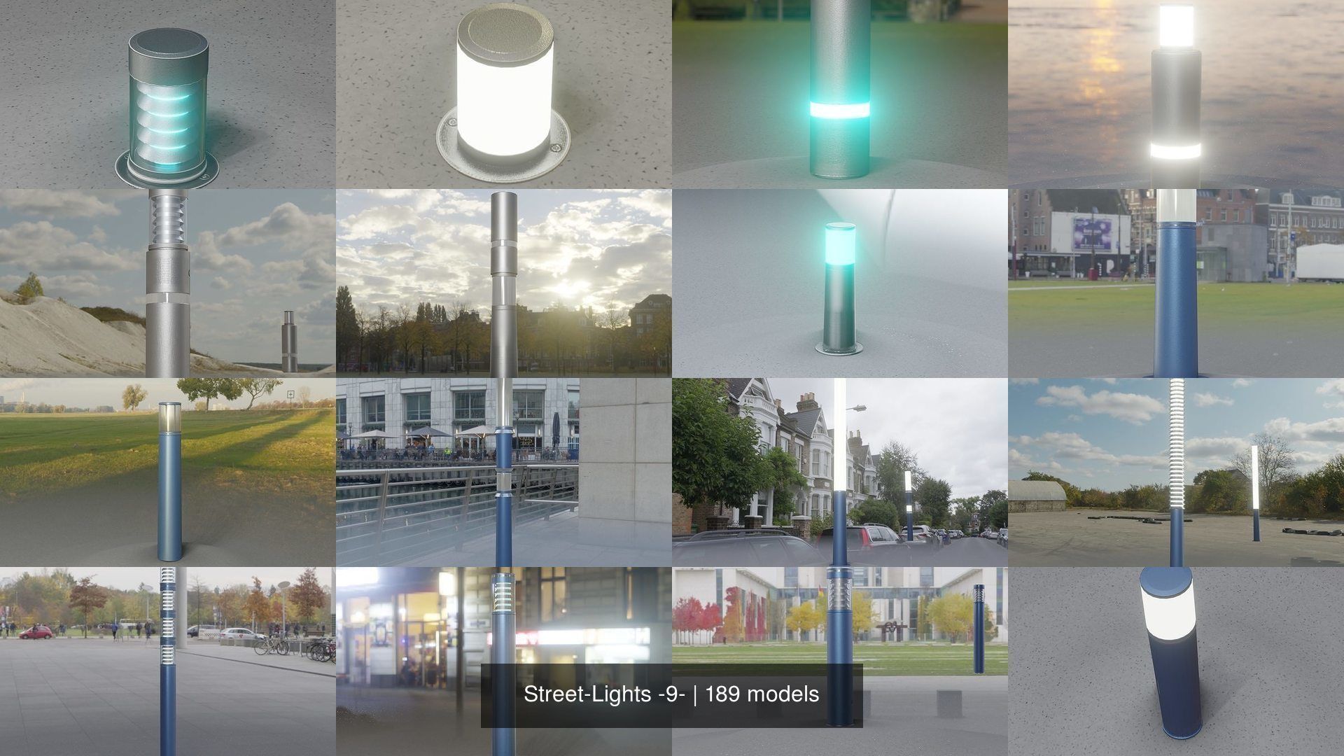 Street-Lights -9- Full Package 3D Model Collection_1