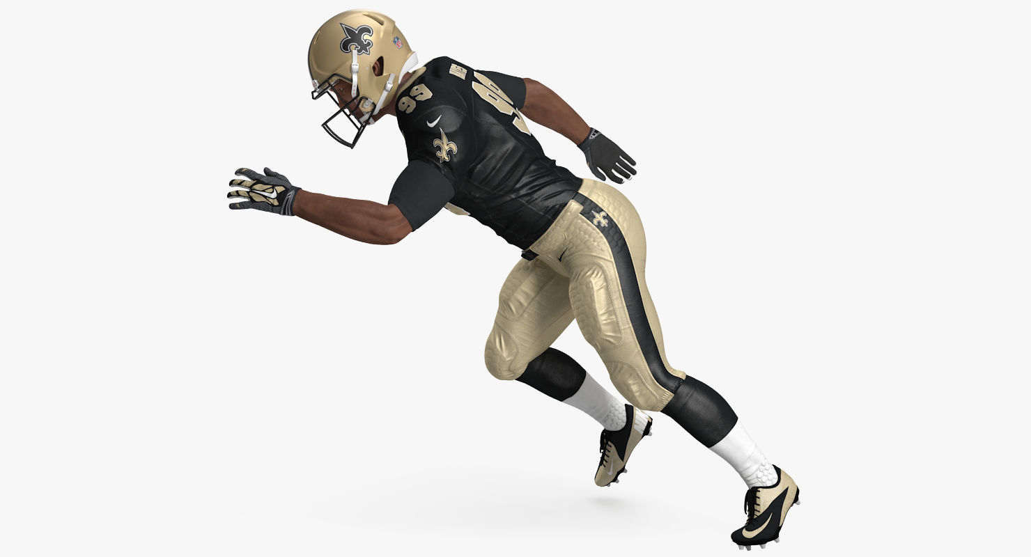 New Orleans Saints American Football Player Rigged 3D model