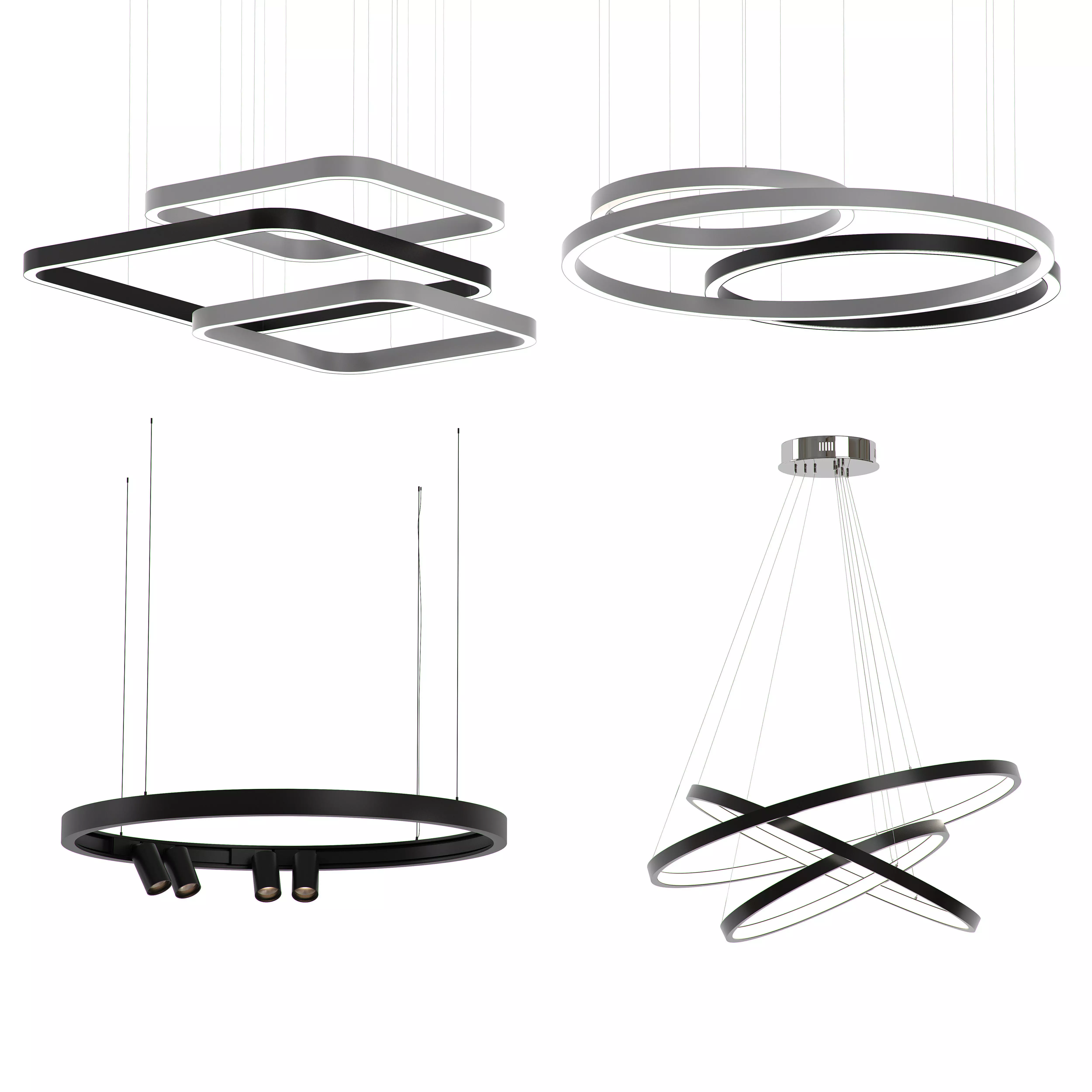 Forstlight RING CHANDELIER SET 3D model
