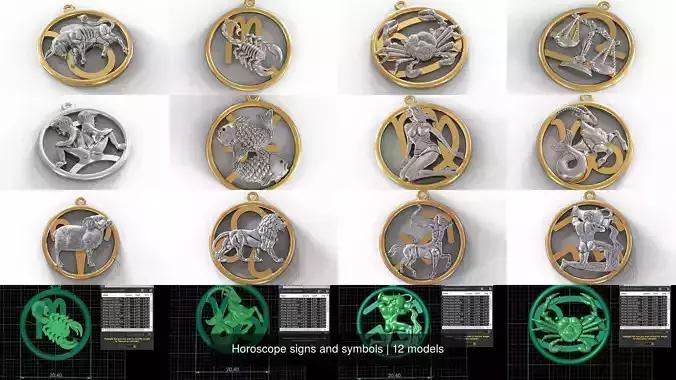 Horoscope signs and symbols