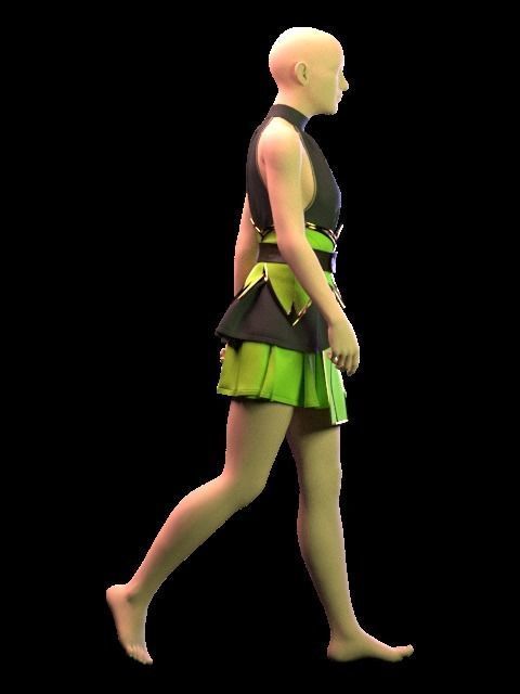 Female Red Cloak - 36 Marvelous Designer and Clo3D 3D model_13