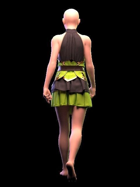 Female Red Cloak - 36 Marvelous Designer and Clo3D 3D model_15