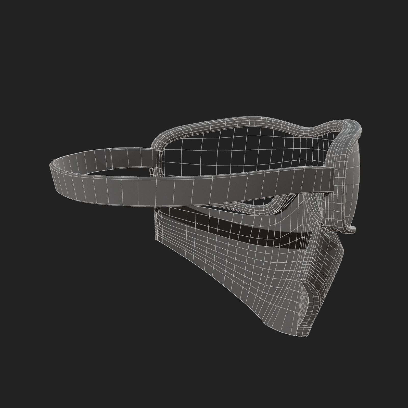 Mask protection scifi military combat low poly  Low-poly 3D model_10