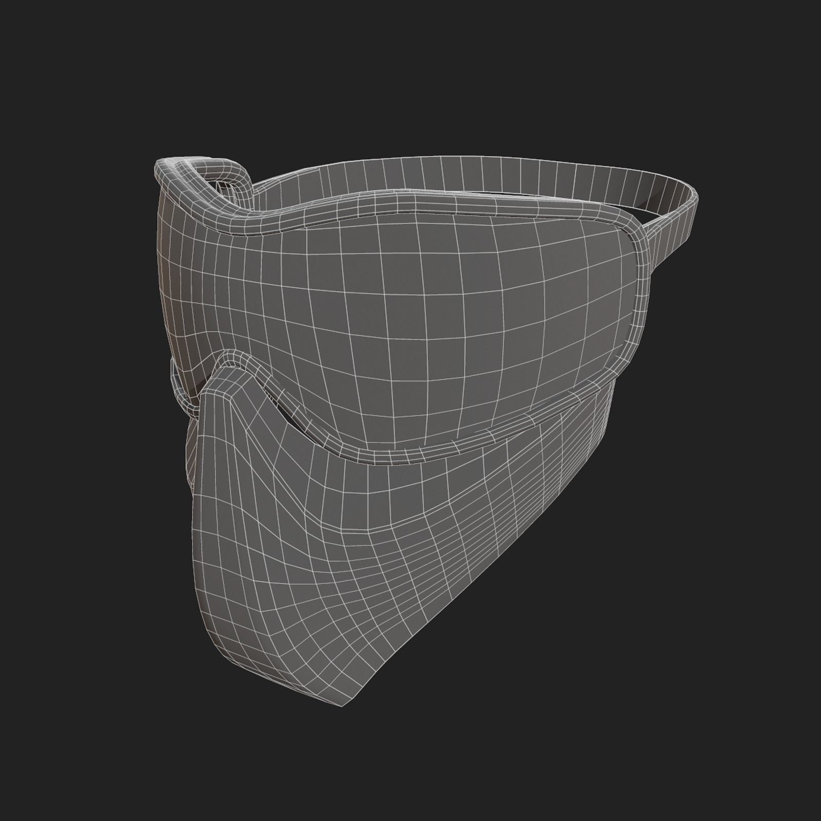 Mask protection scifi military combat low poly  Low-poly 3D model_11