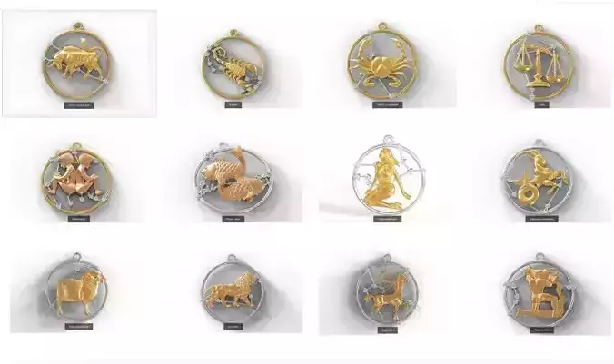 Zodiac constellation 3D Model Collection