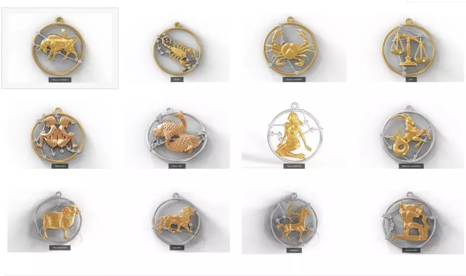 Zodiac constellation 3D Model Collection_0