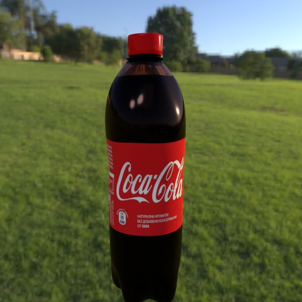 Photorealistic Coca-Cola Bottle with Custom Name Low-poly 3D model_2