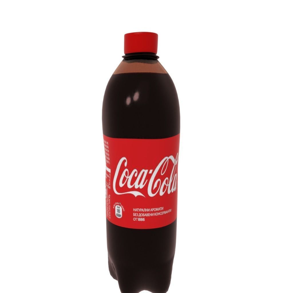 Photorealistic Coca-Cola Bottle with Custom Name Low-poly 3D model_1