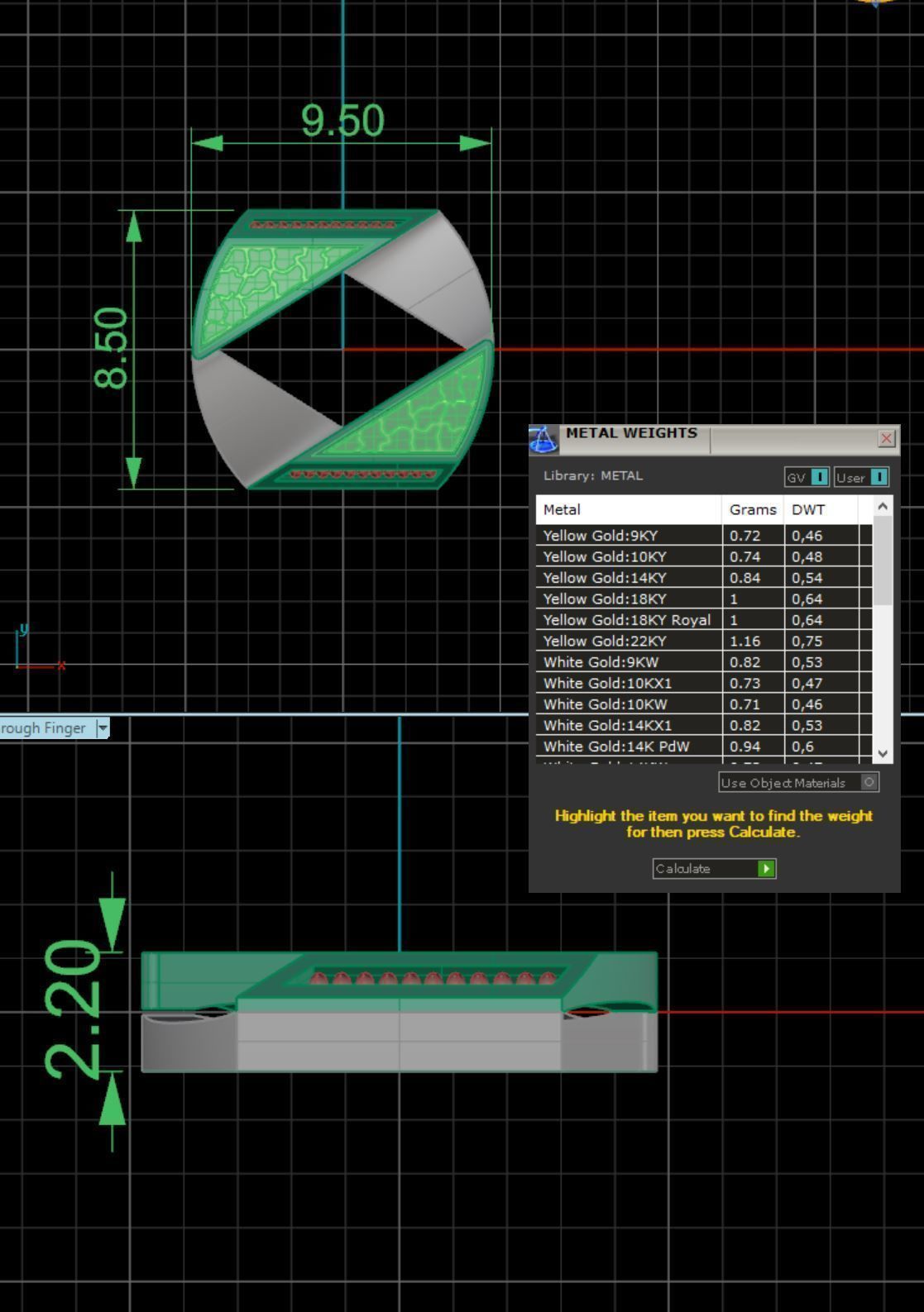 Square chain bracelet and lock STL 3D model_11