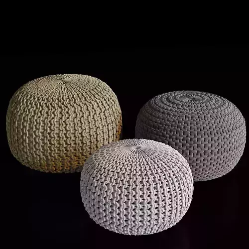 Wicker ottomans