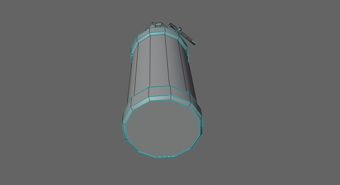 Flash Grenade - Flare Explosive - Granada   Low-poly 3D model_13