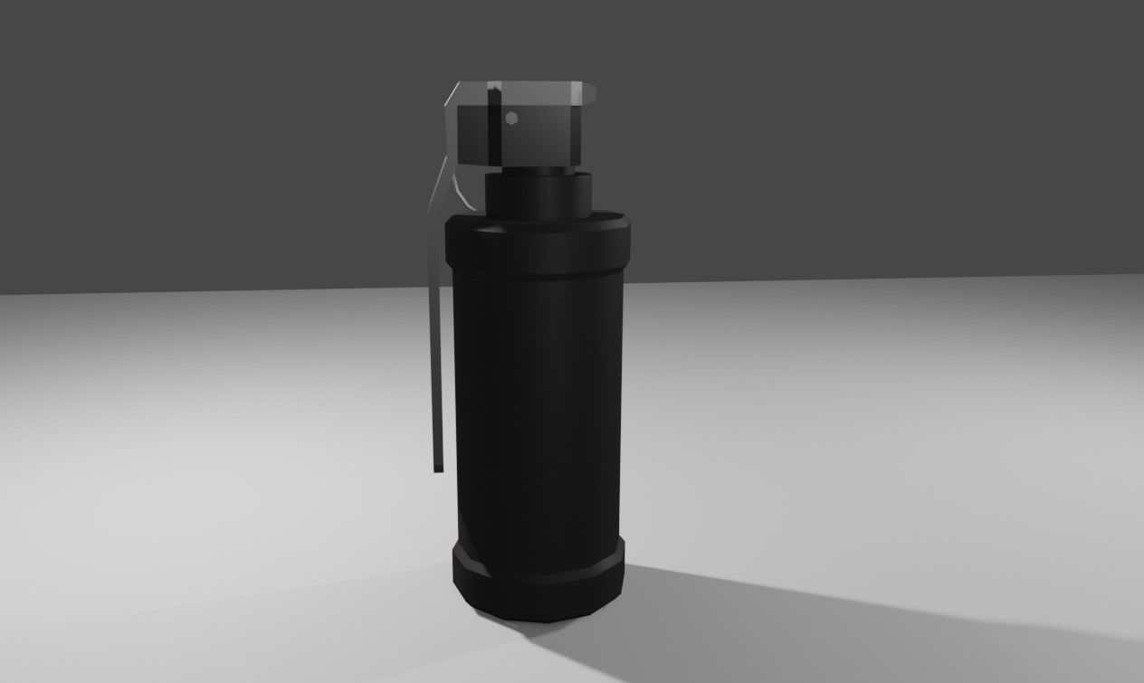Flash Grenade - Flare Explosive - Granada   Low-poly 3D model_7