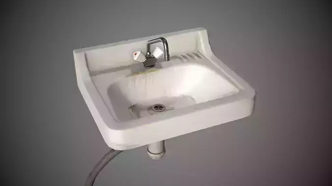 Sink Retro Old Low-poly 3D model Sink Retro Old Low-poly 3D model