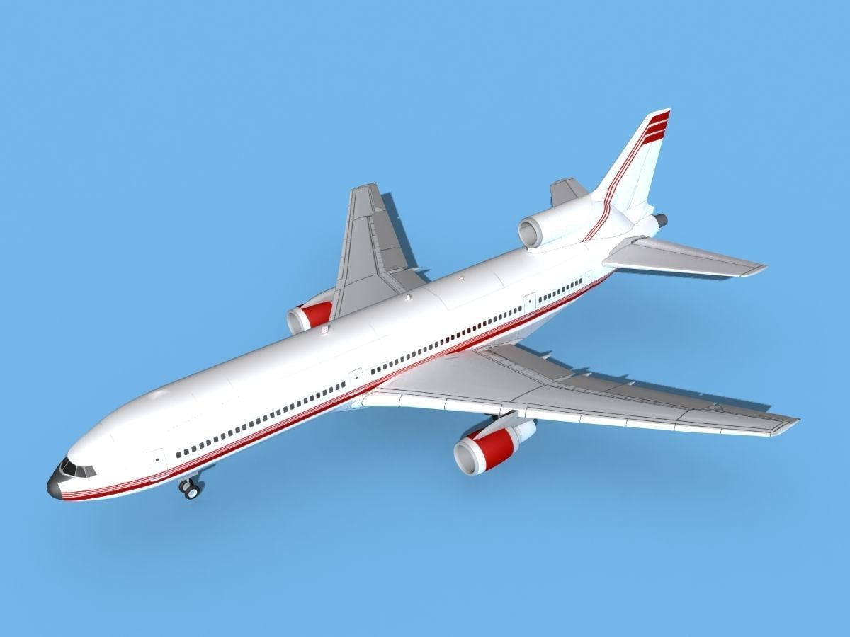 Lockheed L-1011 TriStar Corporate 1 3D model rigged | CGTrader