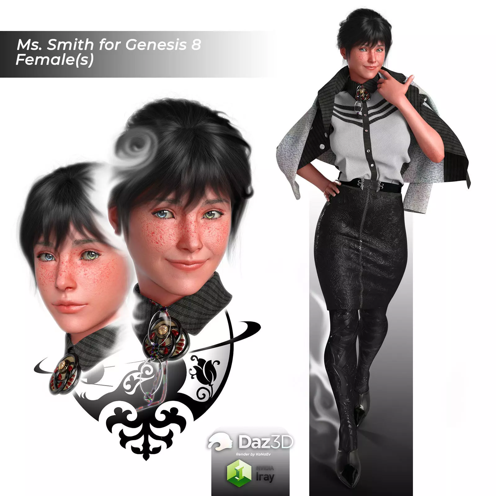 Ms Smith for Genesis 8 Female 3D model_0