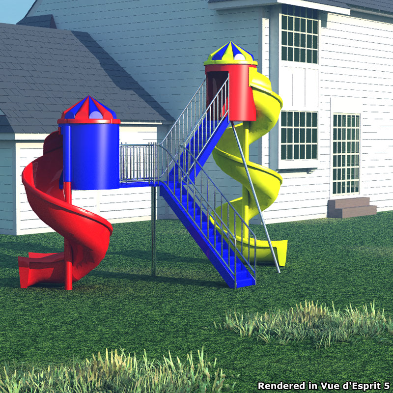Playground Studio Max obj 3D model_6