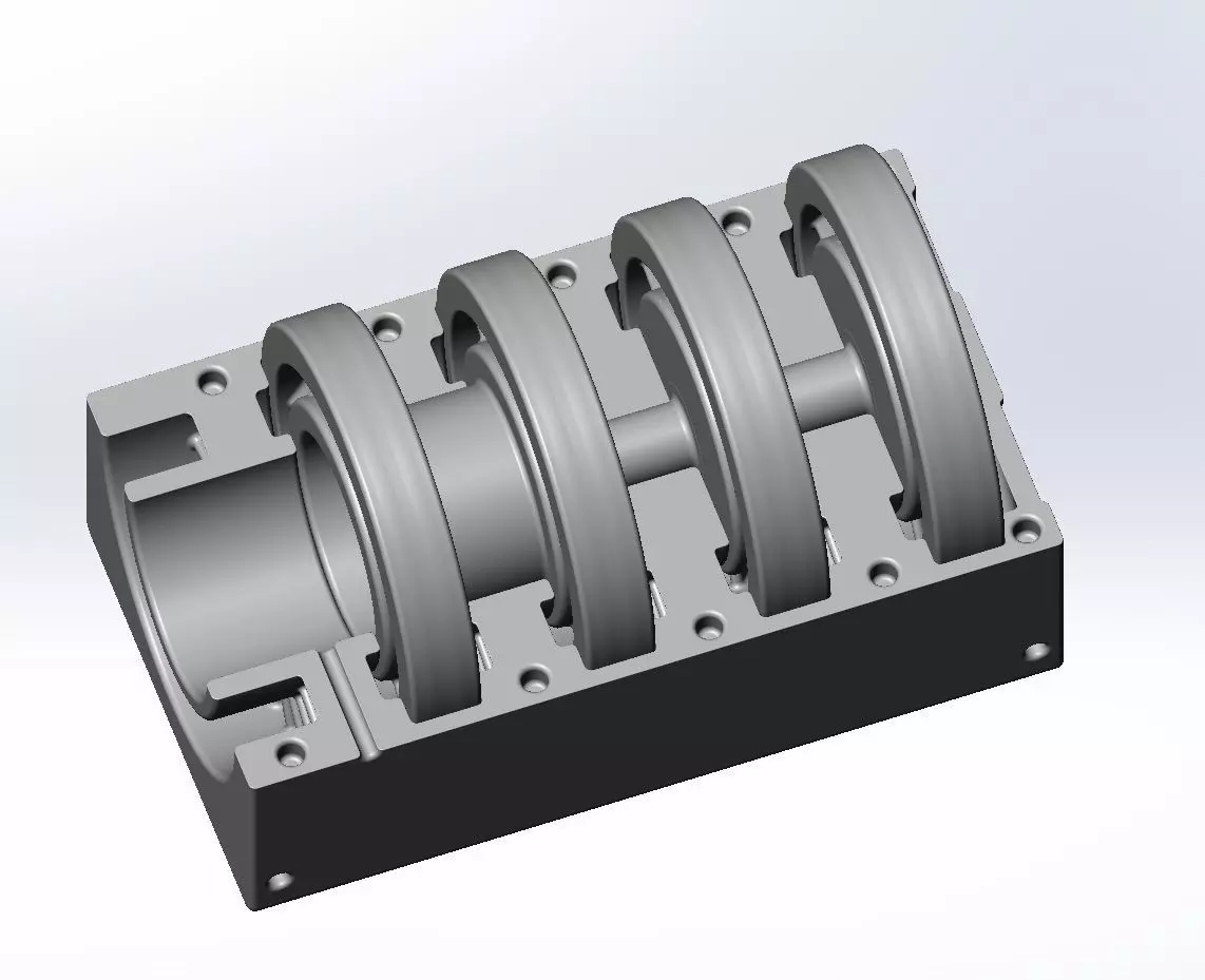 3D-Printable Axial Ventilator Blower Assembly 3D print model_0