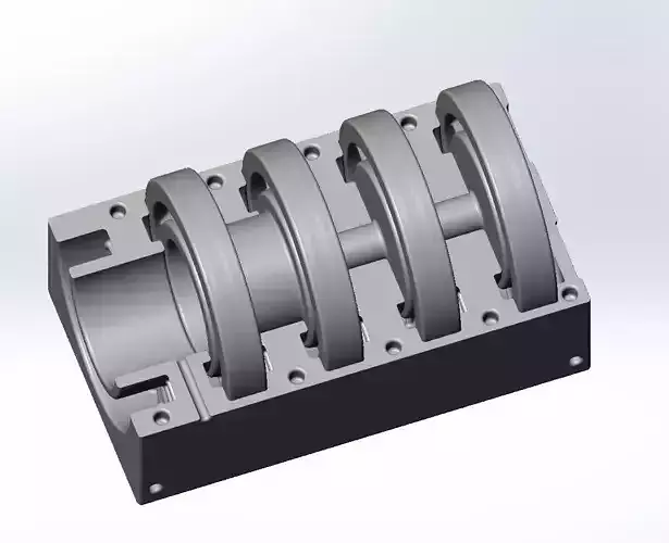 3D-Printable Axial Ventilator Blower Assembly 3D print model