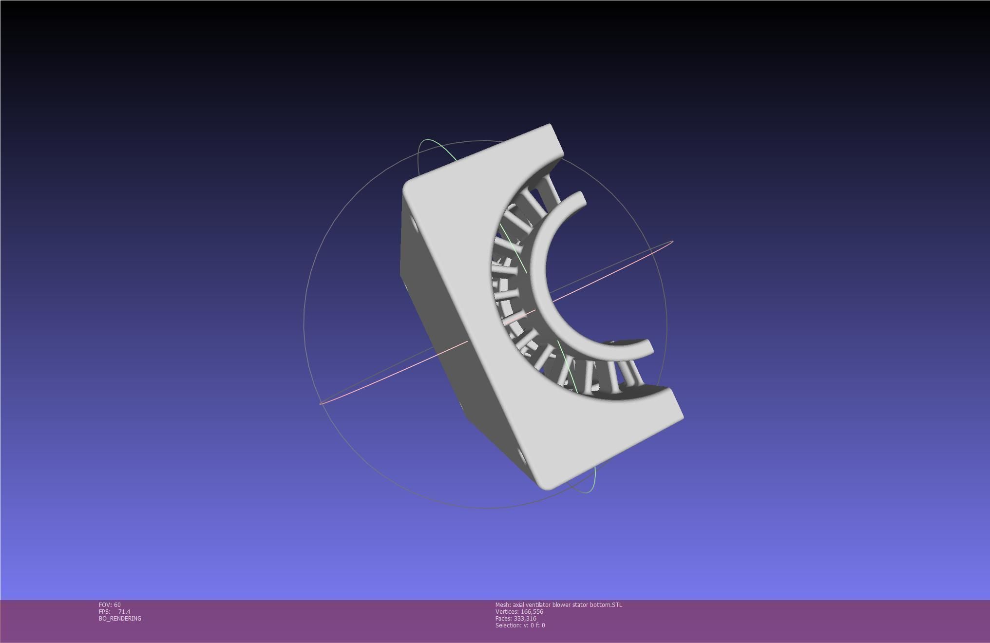3D-Printable Axial Ventilator Blower Assembly 3D print model_119