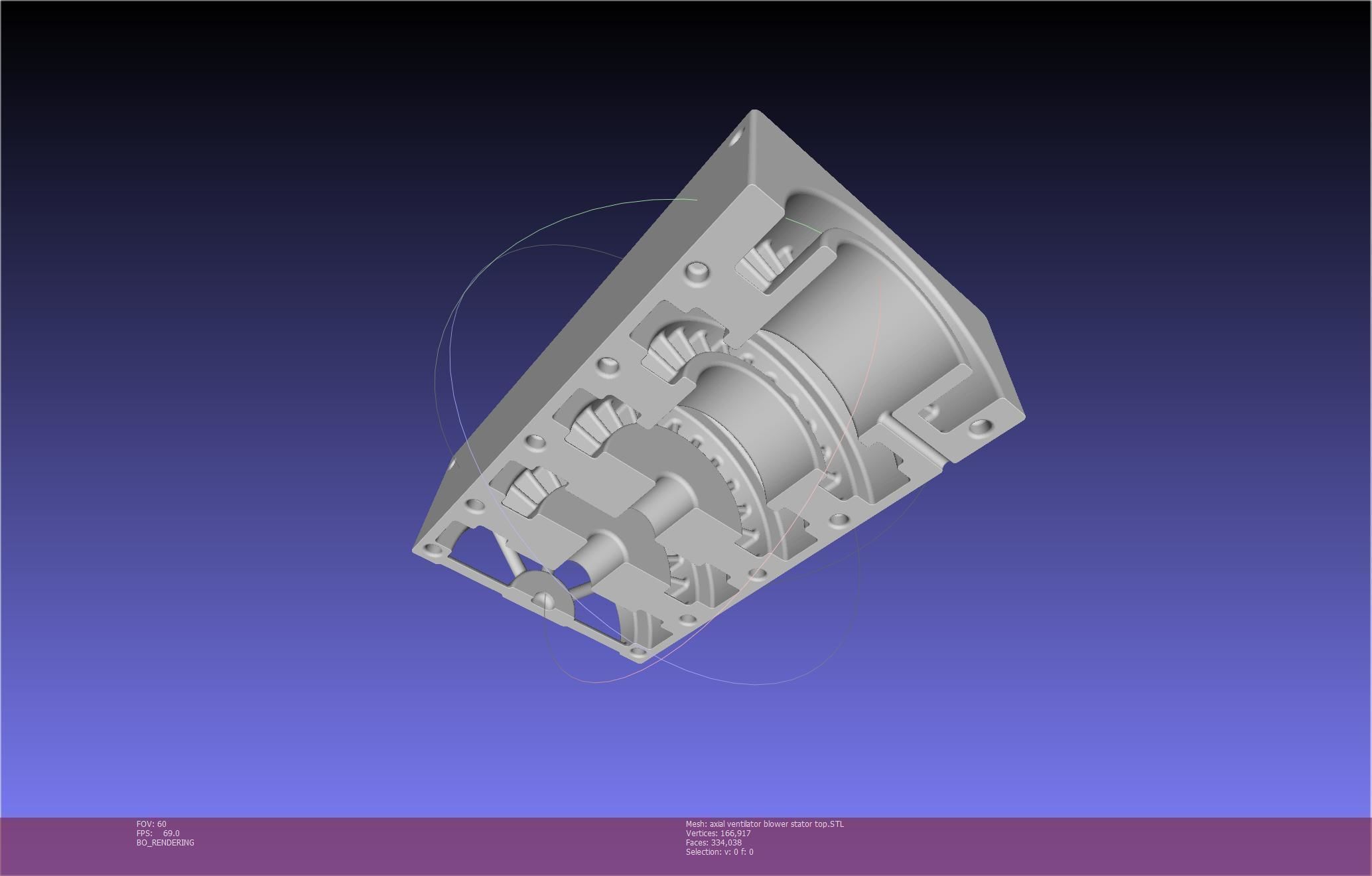 3D-Printable Axial Ventilator Blower Assembly 3D print model_60