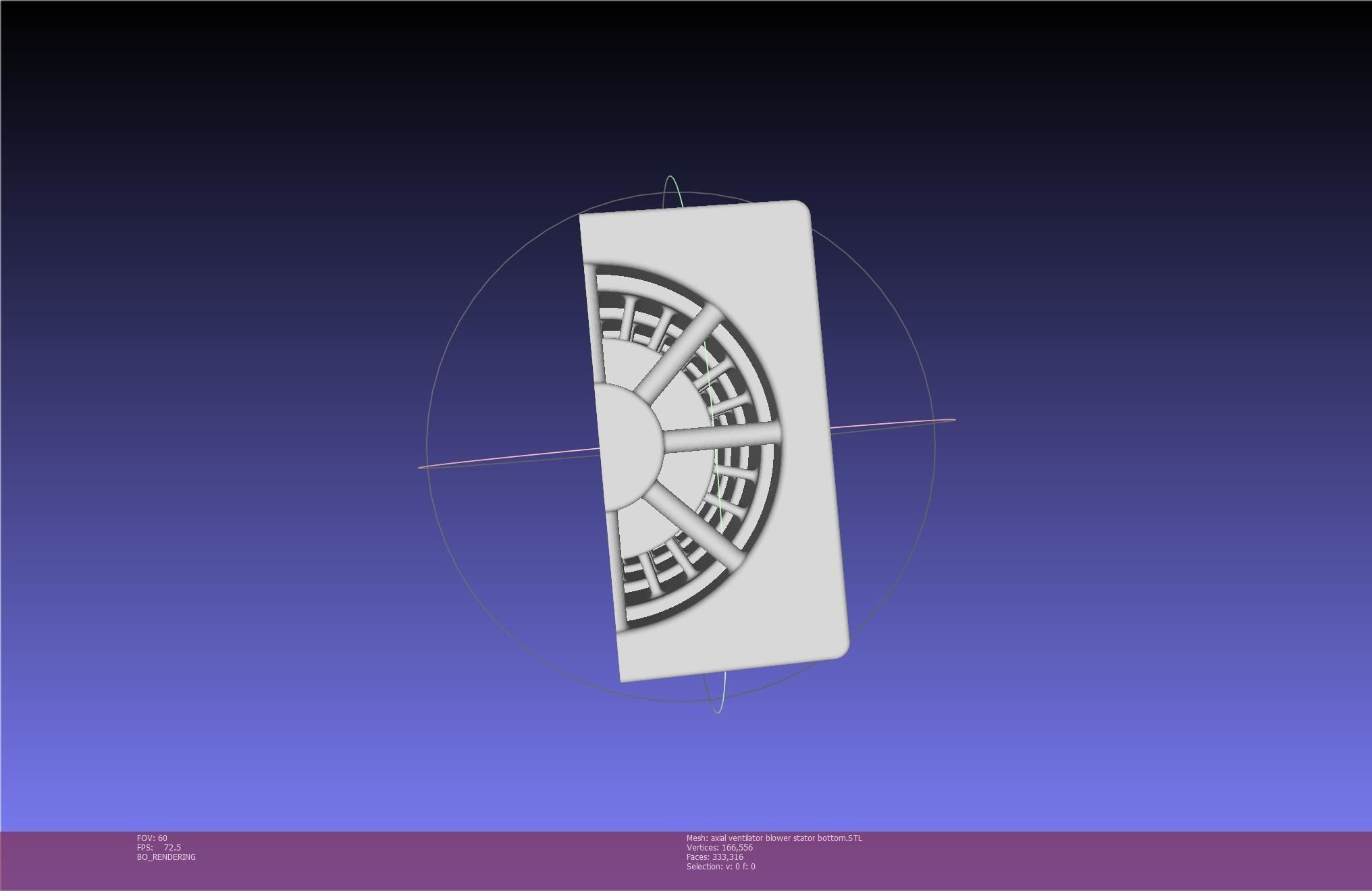 3D-Printable Axial Ventilator Blower Assembly 3D print model_112