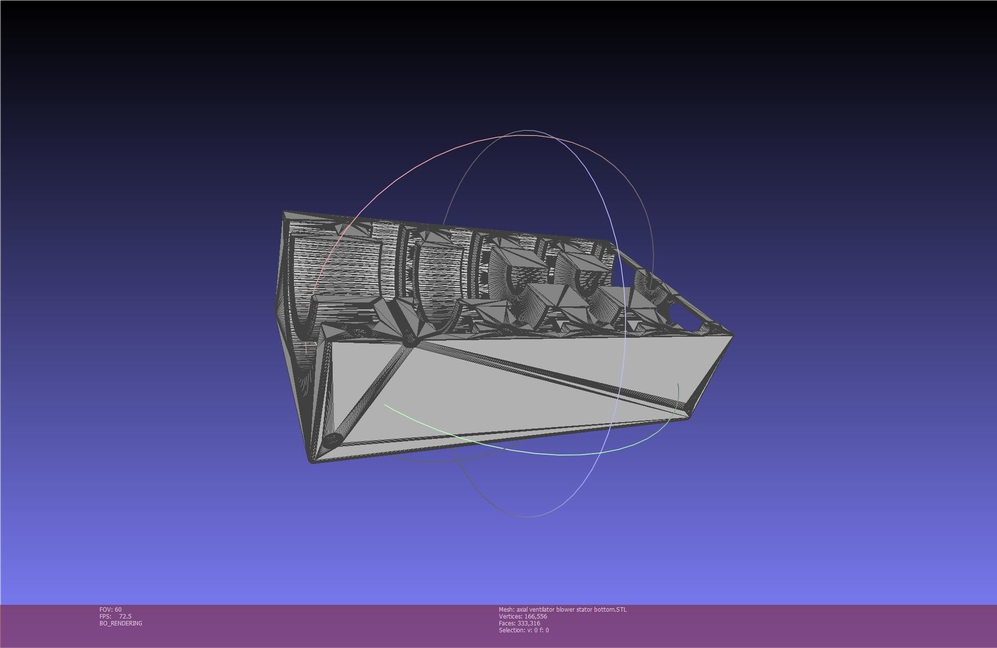 3D-Printable Axial Ventilator Blower Assembly 3D print model_104