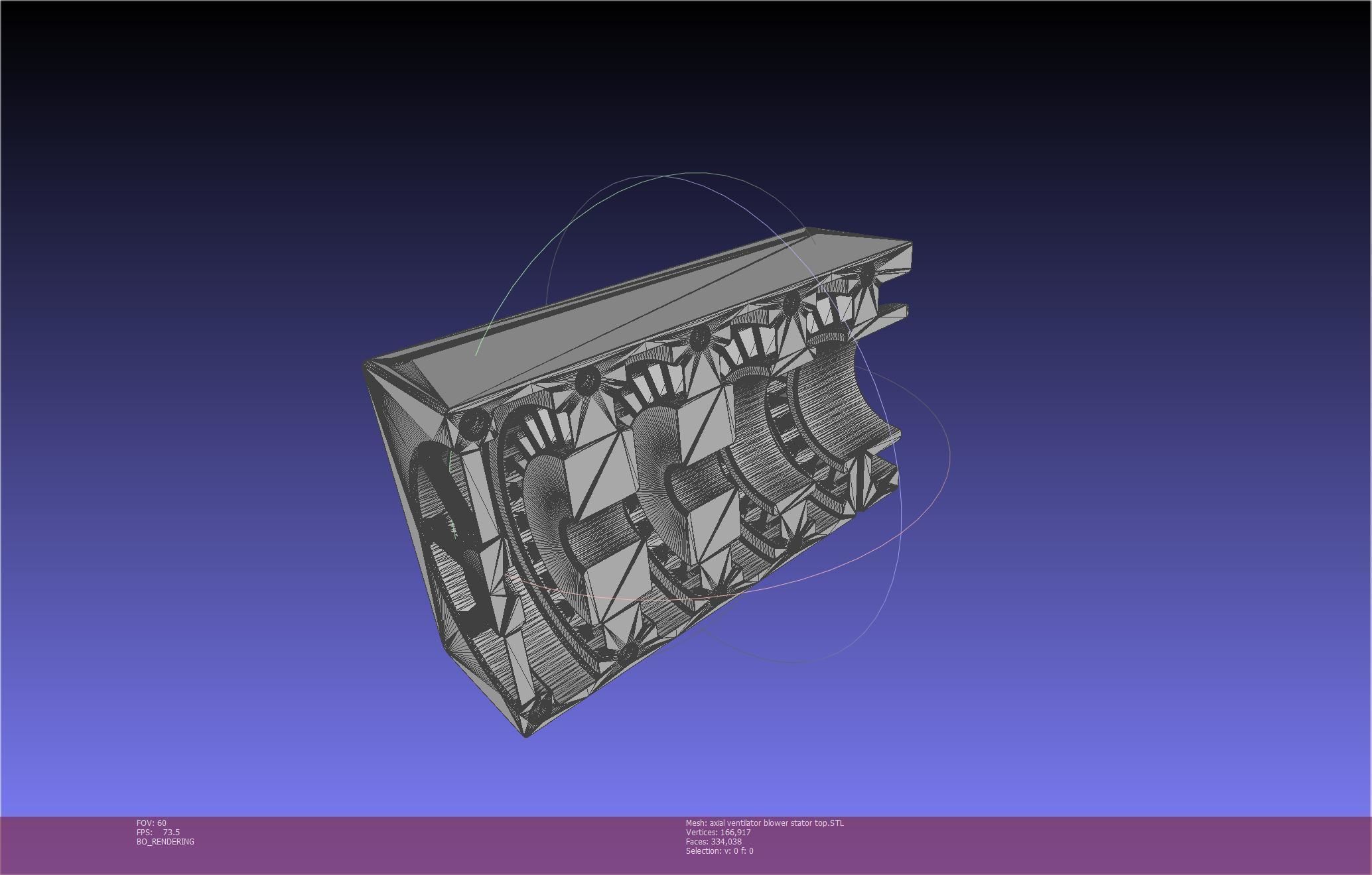 3D-Printable Axial Ventilator Blower Assembly 3D print model_65