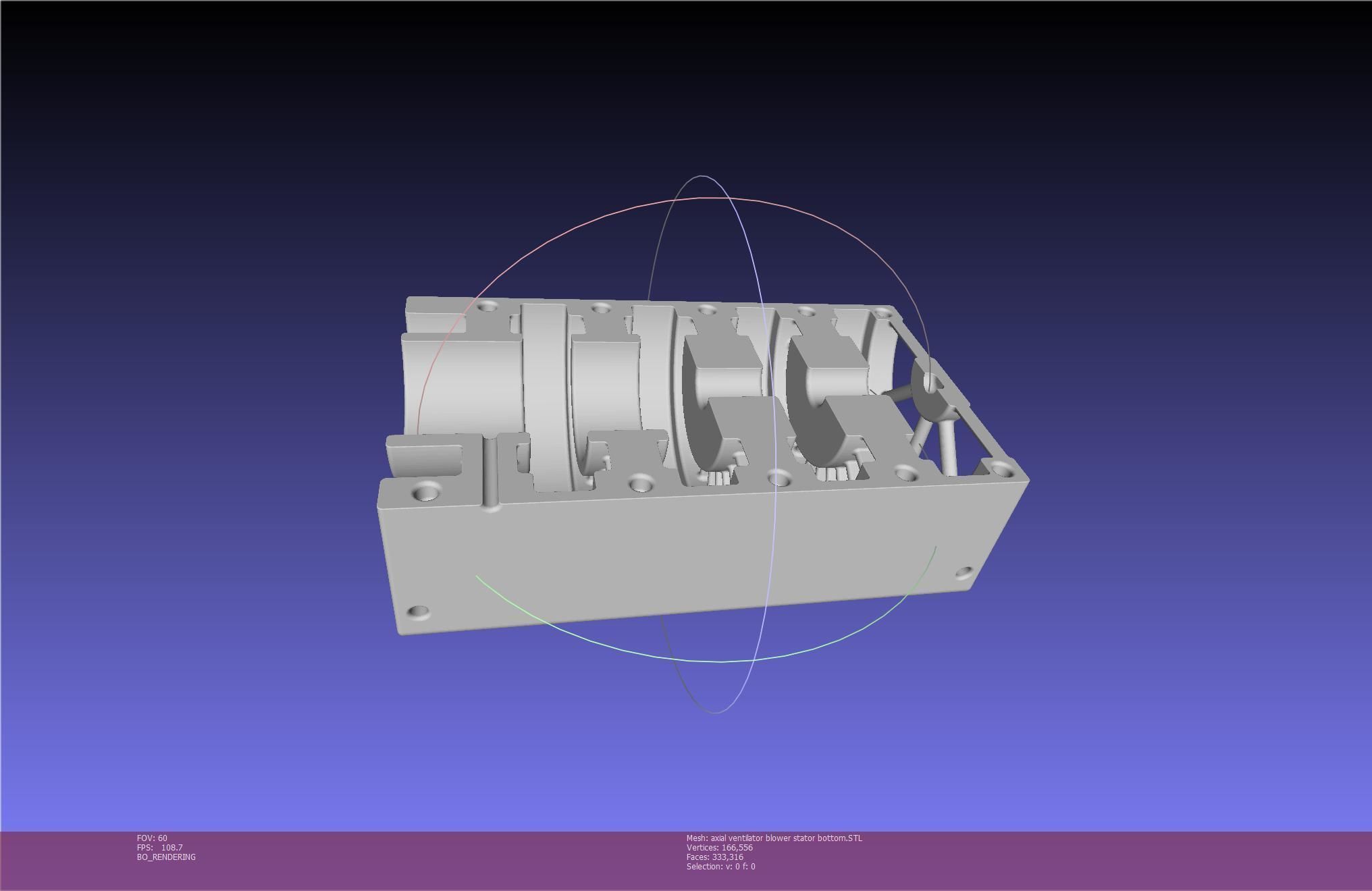 3D-Printable Axial Ventilator Blower Assembly 3D print model_108