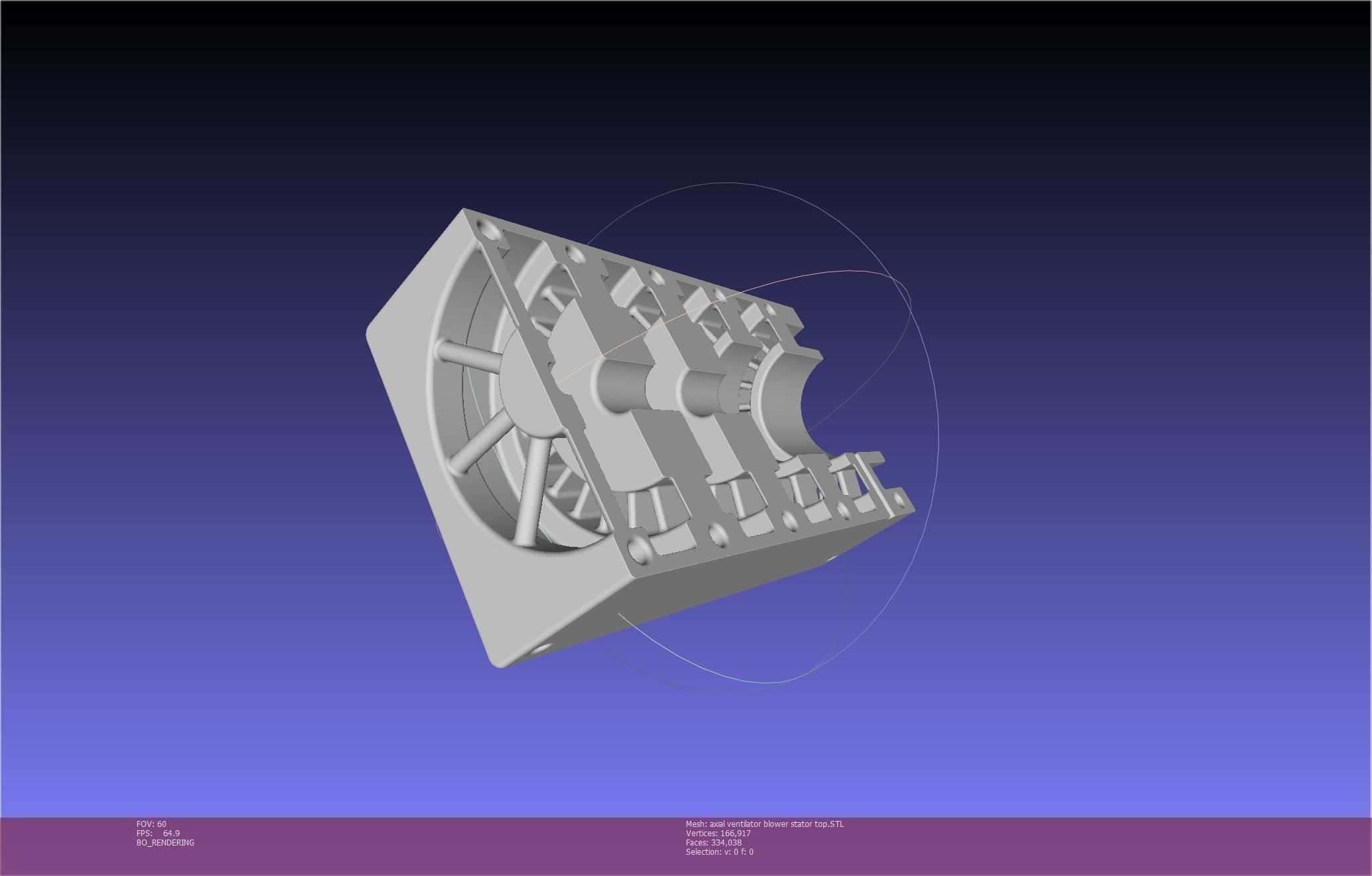 3D-Printable Axial Ventilator Blower Assembly 3D print model_79