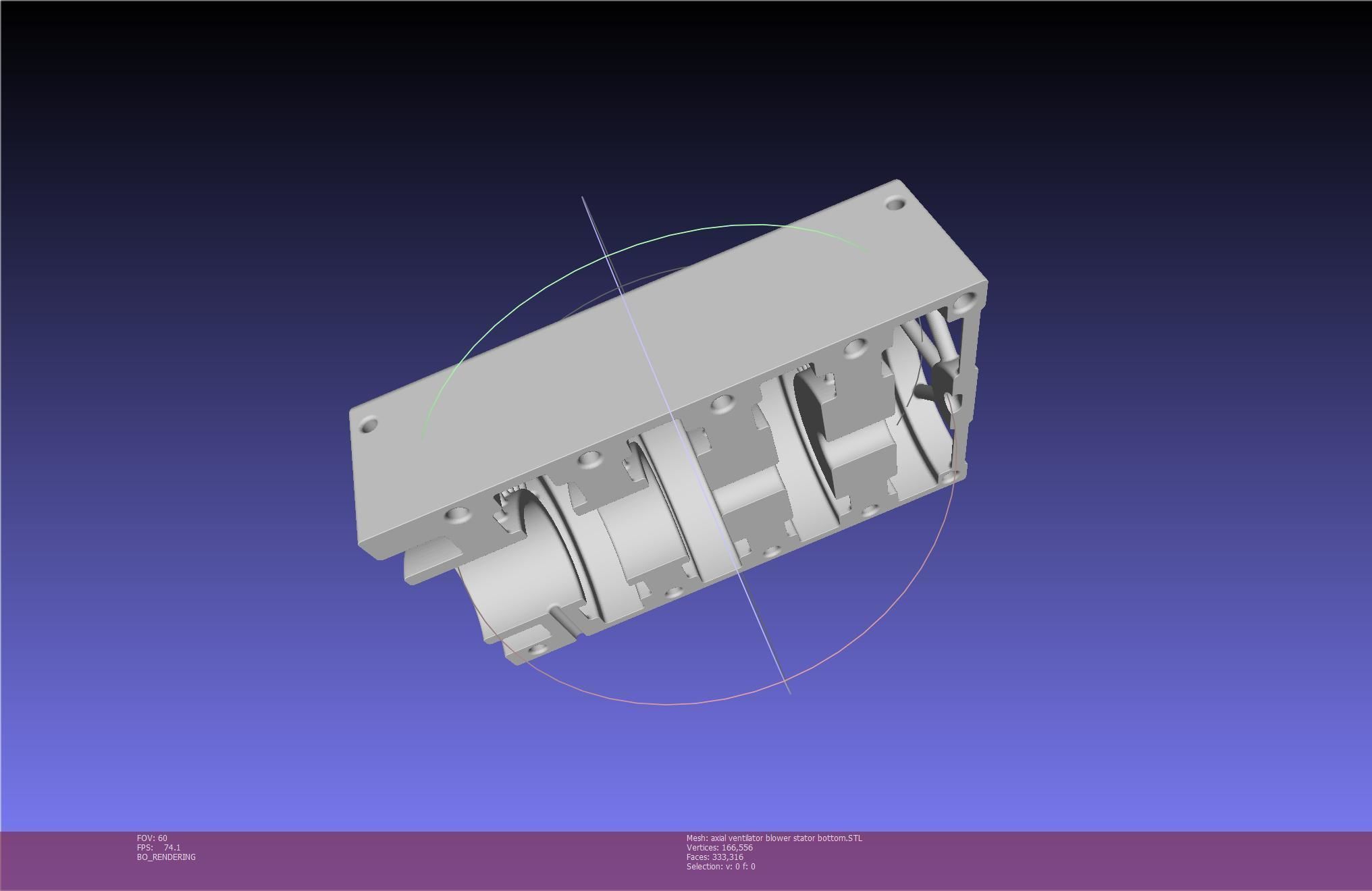 3D-Printable Axial Ventilator Blower Assembly 3D print model_121