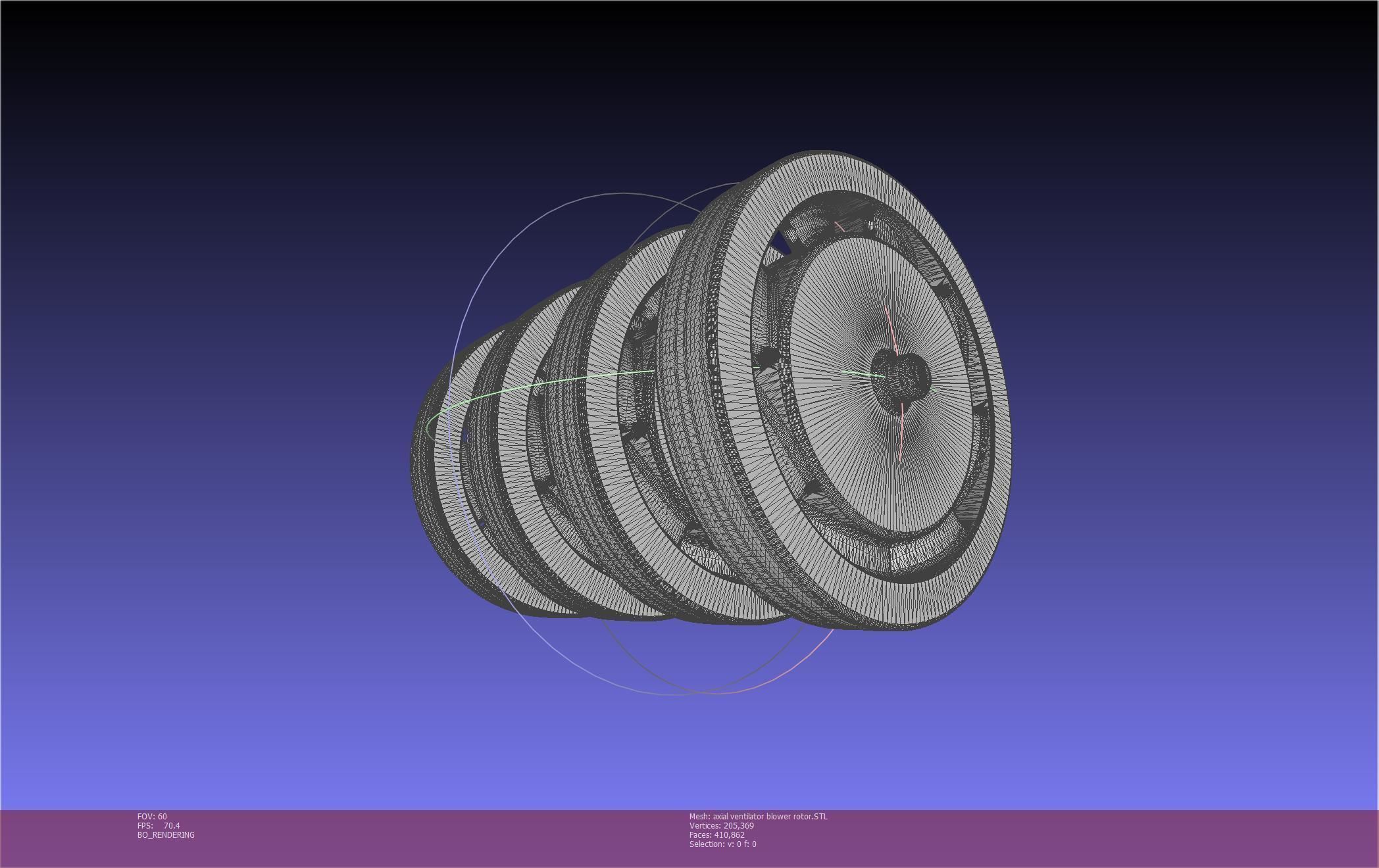 3D-Printable Axial Ventilator Blower Assembly 3D print model_7