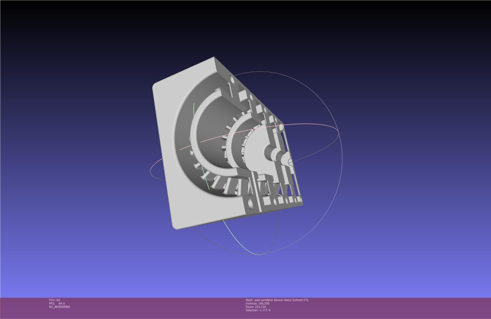 3D-Printable Axial Ventilator Blower Assembly 3D print model_118