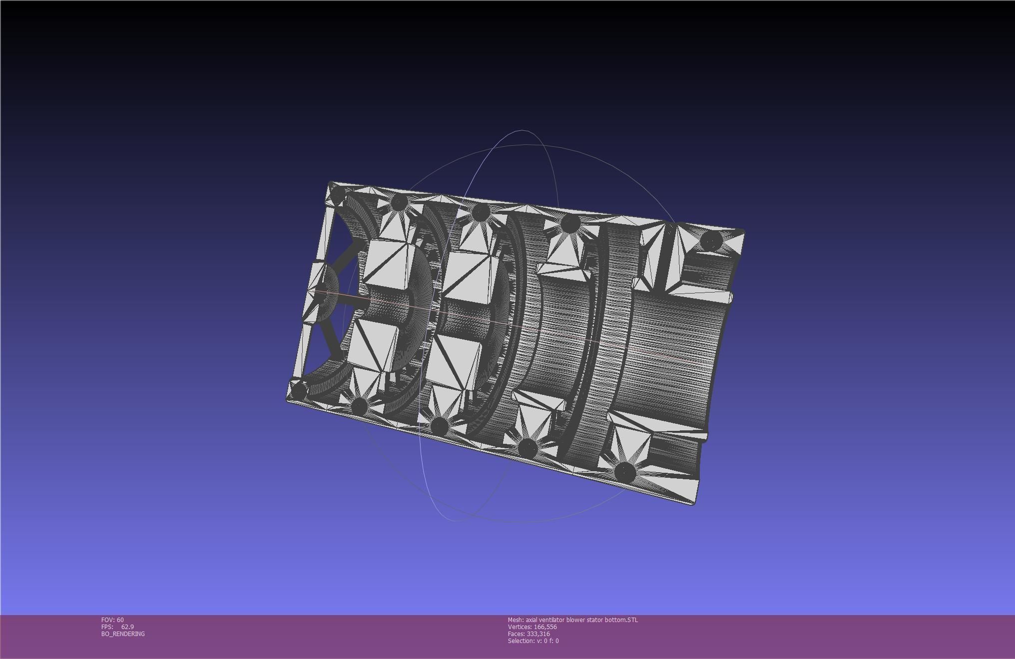 3D-Printable Axial Ventilator Blower Assembly 3D print model_93