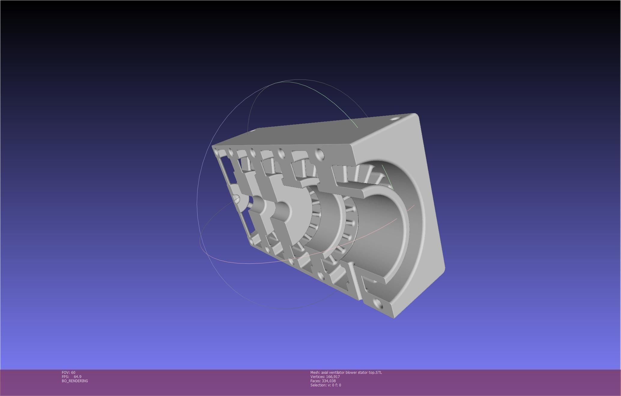 3D-Printable Axial Ventilator Blower Assembly 3D print model_82