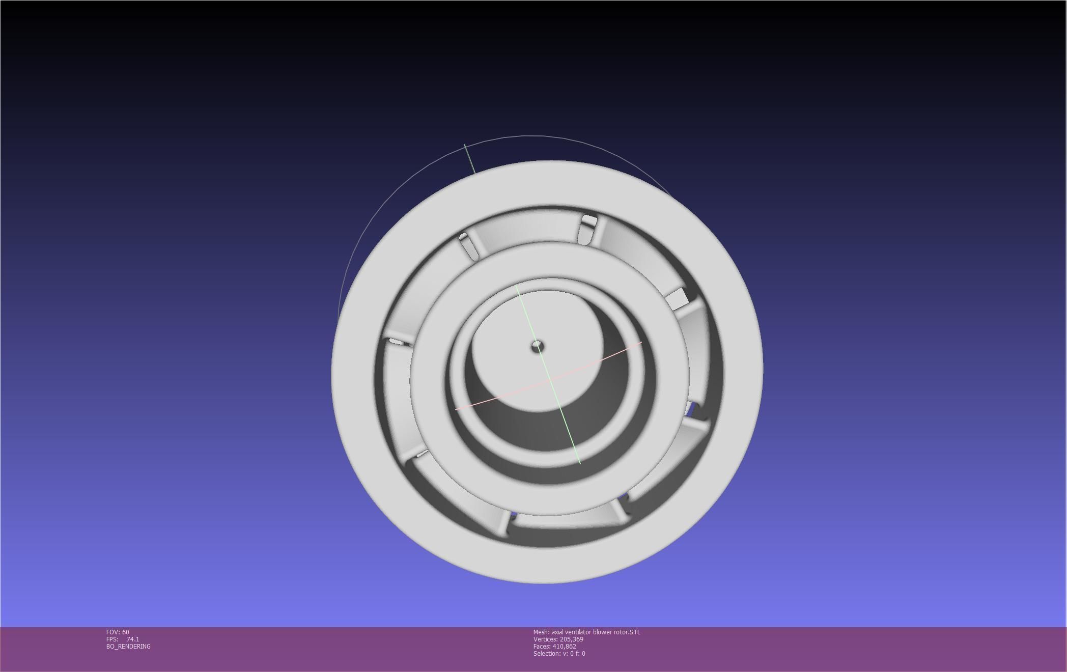 3D-Printable Axial Ventilator Blower Assembly 3D print model_34