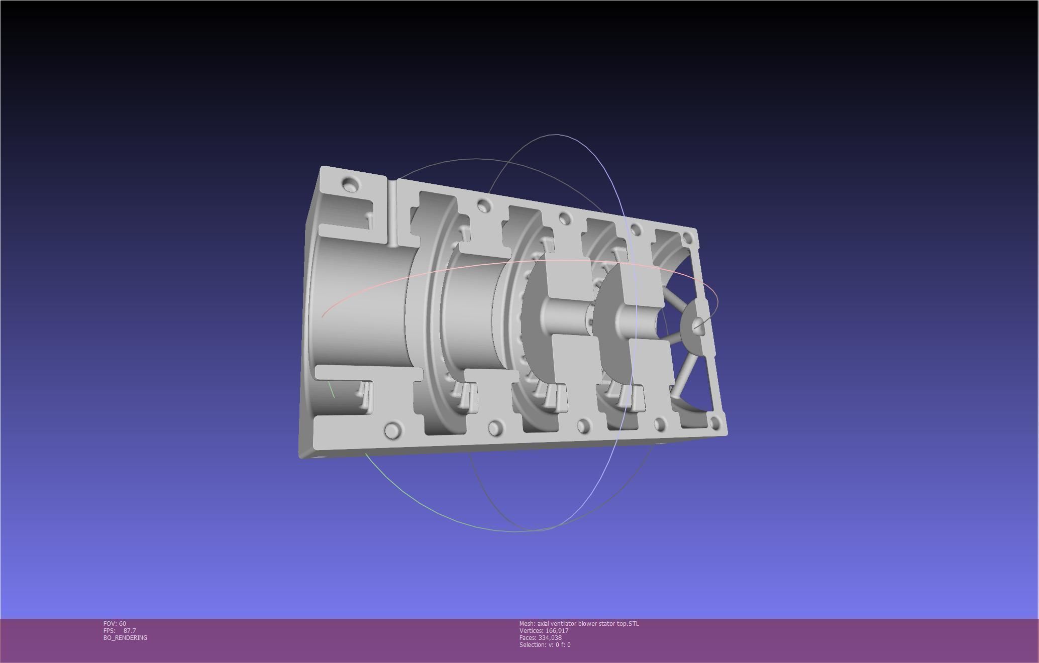 3D-Printable Axial Ventilator Blower Assembly 3D print model_89