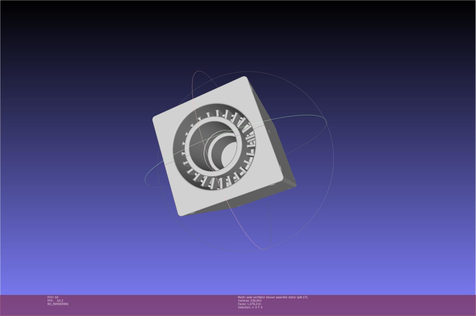 3D-Printable Axial Ventilator Blower Assembly 3D print model_52