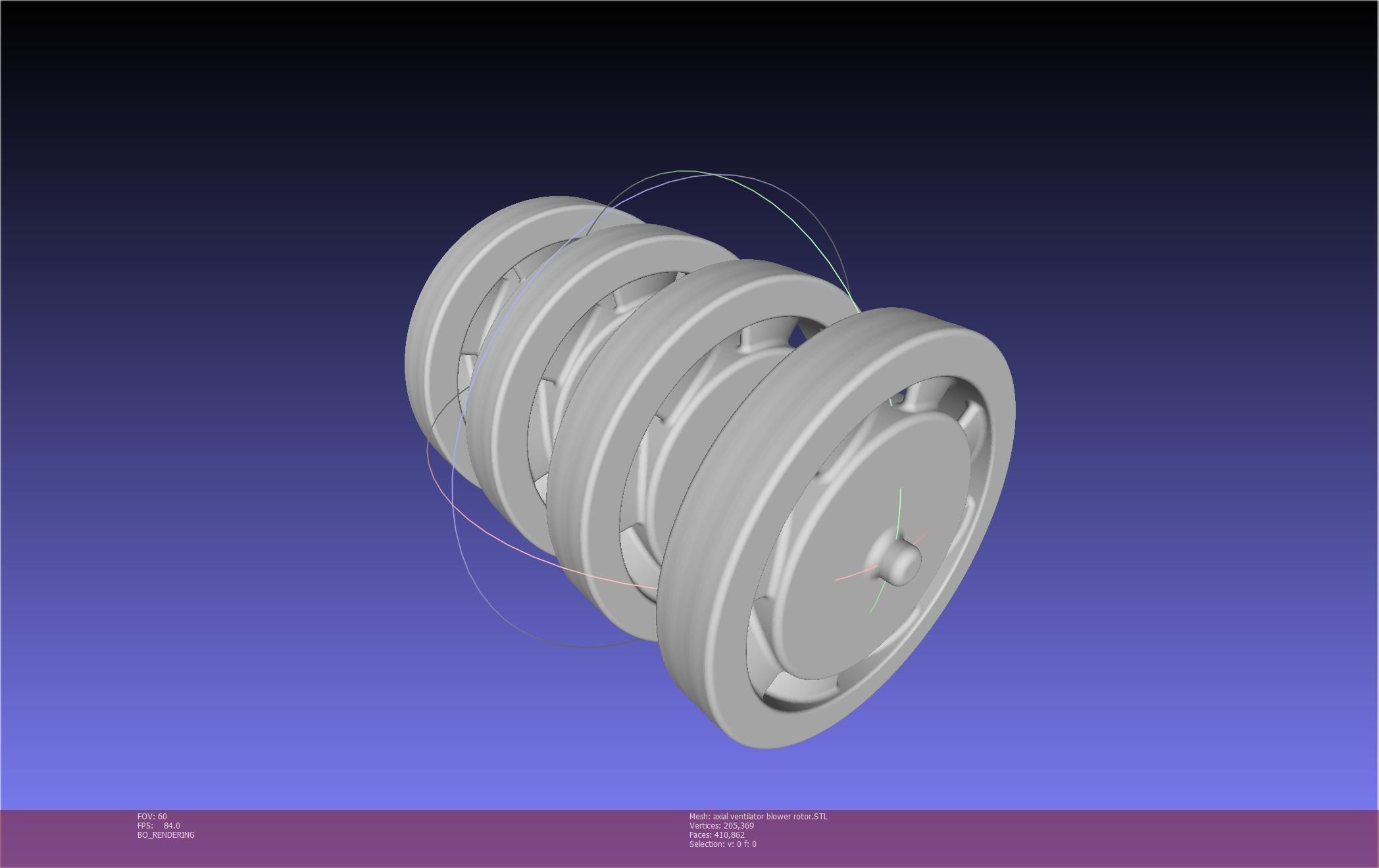 3D-Printable Axial Ventilator Blower Assembly 3D print model_28