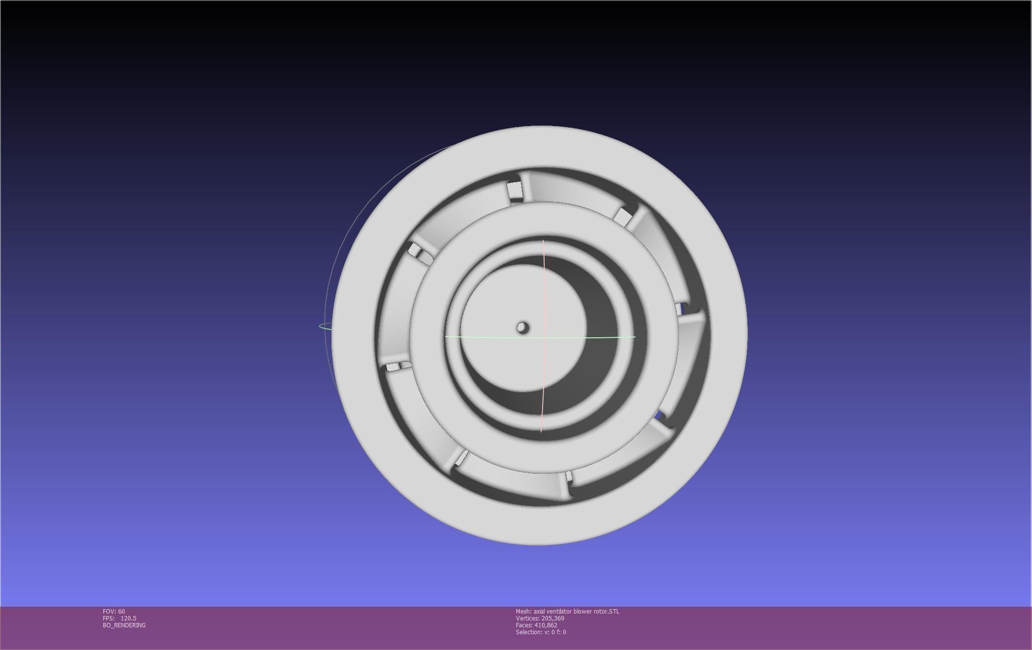 3D-Printable Axial Ventilator Blower Assembly 3D print model_133