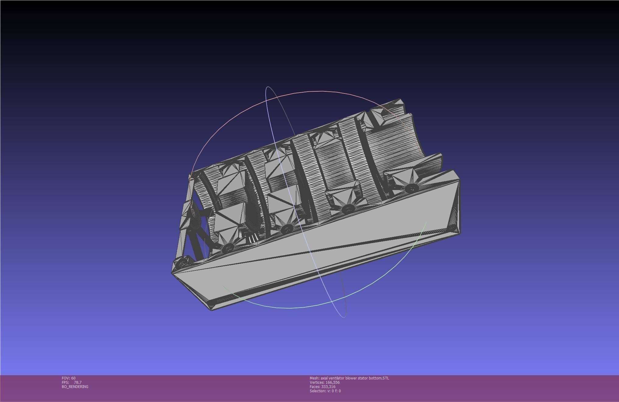 3D-Printable Axial Ventilator Blower Assembly 3D print model_100
