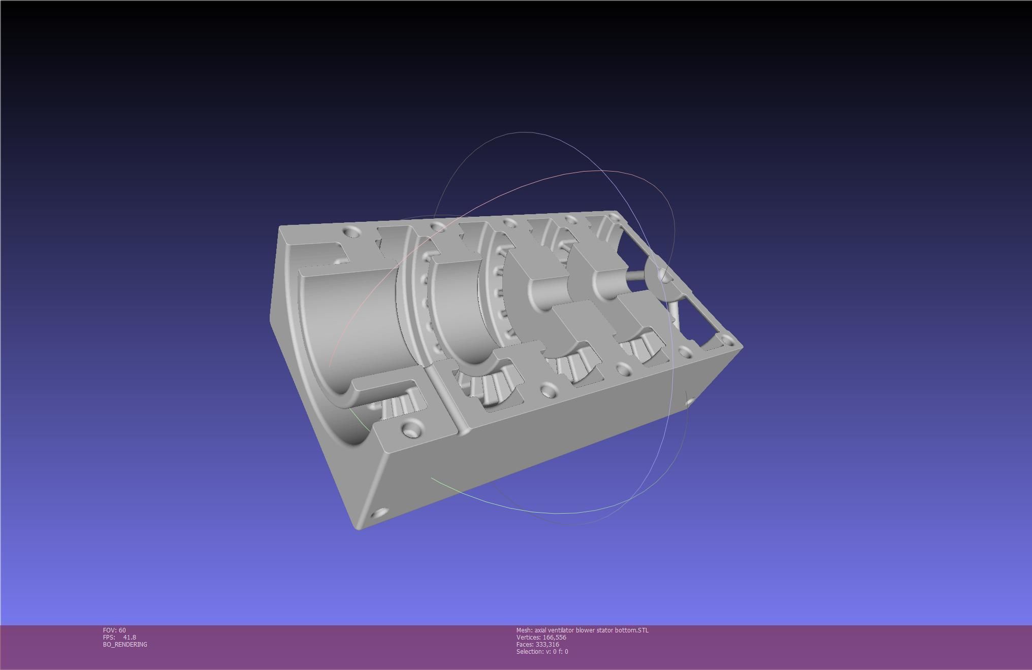 3D-Printable Axial Ventilator Blower Assembly 3D print model_127