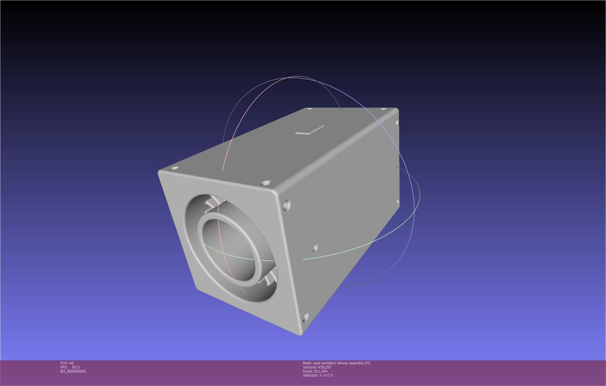 3D-Printable Axial Ventilator Blower Assembly 3D print model_45