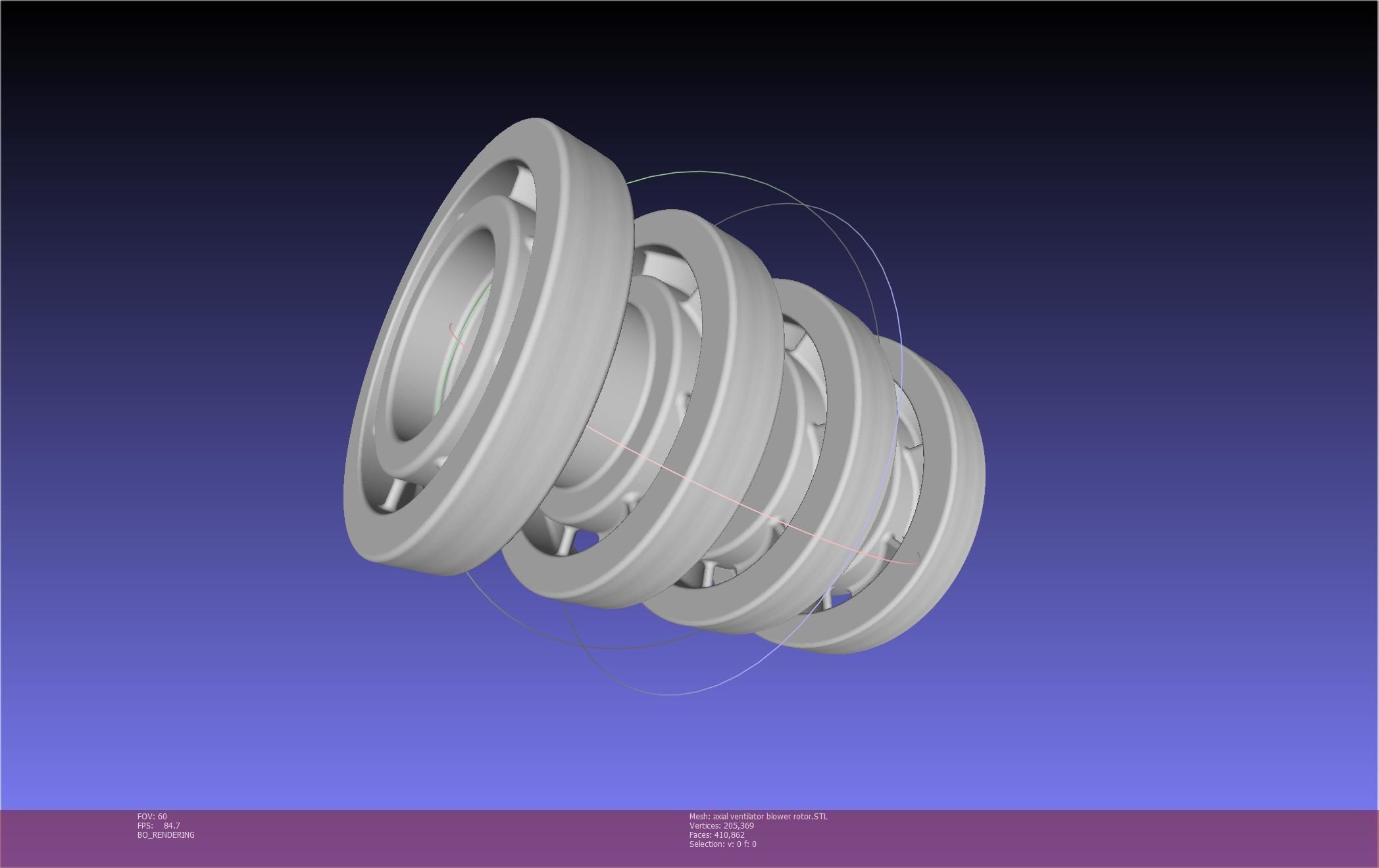 3D-Printable Axial Ventilator Blower Assembly 3D print model_26