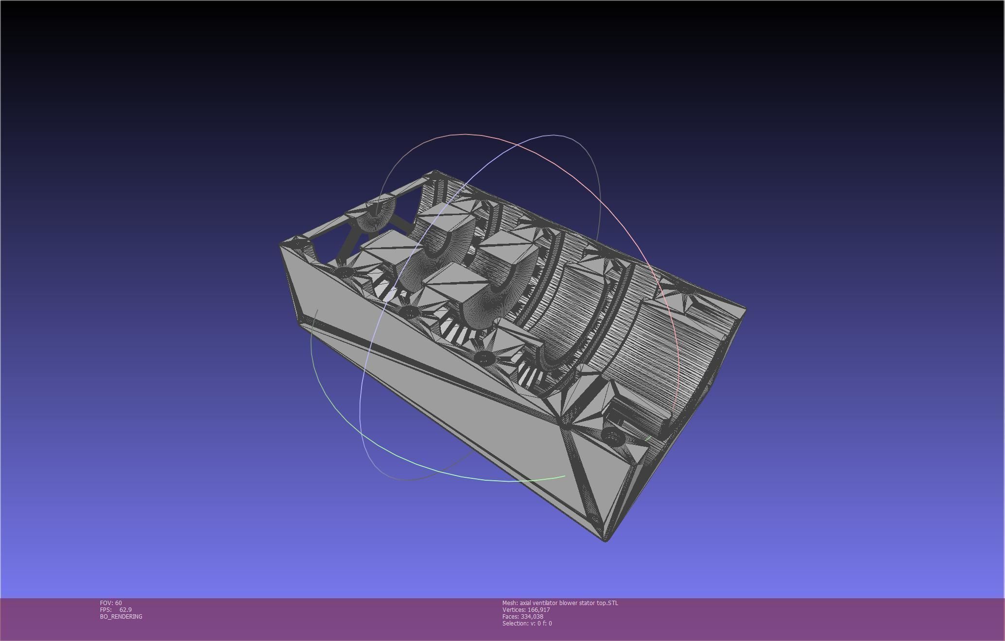 3D-Printable Axial Ventilator Blower Assembly 3D print model_70