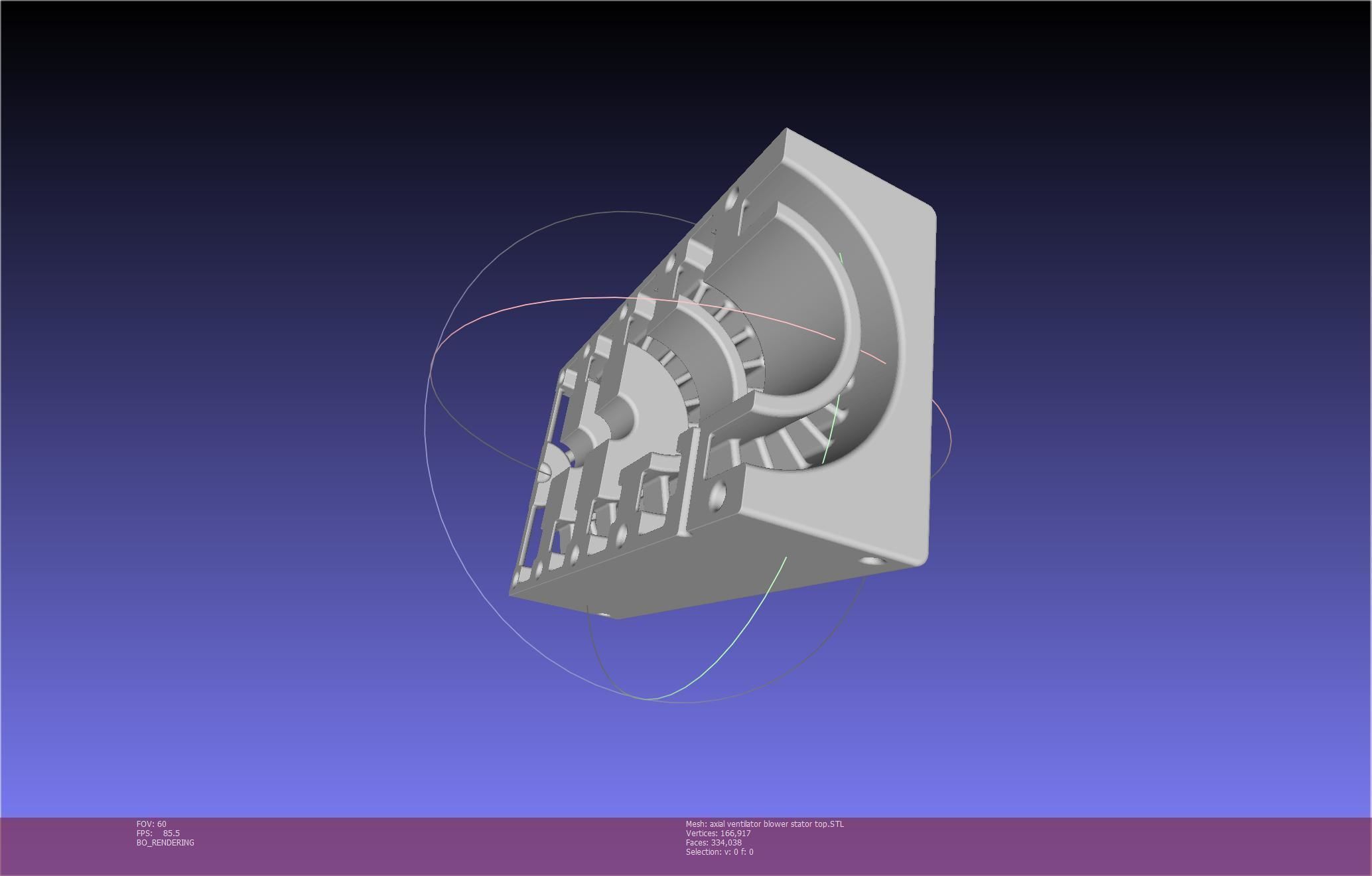 3D-Printable Axial Ventilator Blower Assembly 3D print model_84