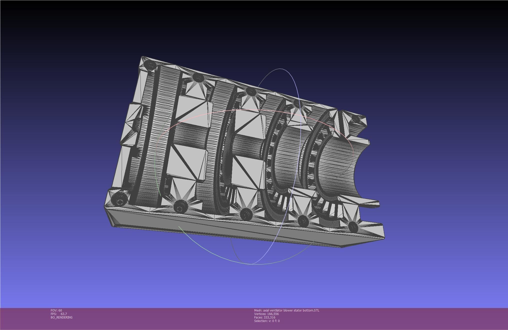 3D-Printable Axial Ventilator Blower Assembly 3D print model_96